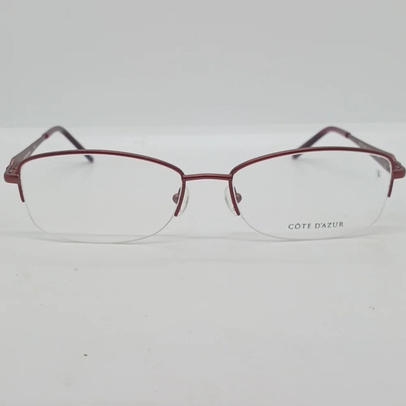 NWT UNISEX COTE D'AZUR EYEGLASS FRAMES 228 BURGUNDY - Picture 1 of 4